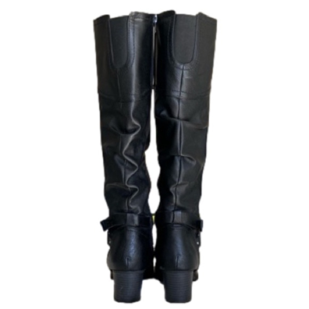 INDIGO RD Tall Boots Side Zip Buckle Detail Slouch Black, Women Size 7.5 - Picture 2 of 12